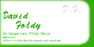 david foldy business card